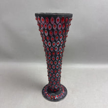 Load image into Gallery viewer, Red Gem Stone Studded Vase (12" Tall)
