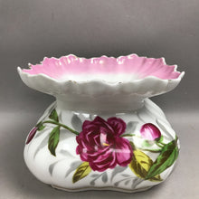 Load image into Gallery viewer, Pink &amp; White Floral Porcelain Vase/Cuspidor (5.5x7.5x7.5)
