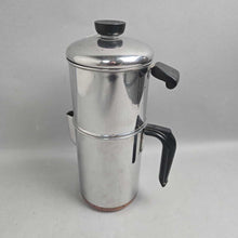 Load image into Gallery viewer, Vintage Revere Ware 6 Cup Stainless Copper Bottom Drip Coffee Maker Pot USA (12")
