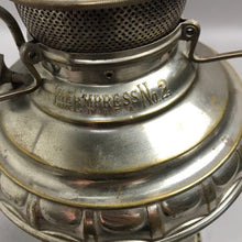 Load image into Gallery viewer, Antique The Express #2 Oil Lamp w/Painted Milk Glass Shade (20")
