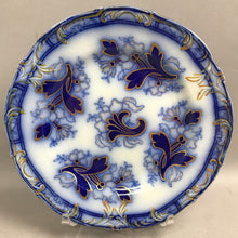 Load image into Gallery viewer, Antique Flow Blue / Gold Trim Plate (9")
