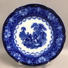 Load image into Gallery viewer, New Wharf Watteau Flow Blue Plate (~9")

