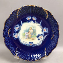 Load image into Gallery viewer, Woman &amp; Child Portrait Scene Flow Blue Plate (8.25)

