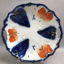 Load image into Gallery viewer, Antique Gaudy Welsh/Flow Blue Handled Serving Plate (~10.25)
