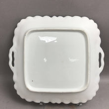 Load image into Gallery viewer, Antique Flow Blue Cameo Portrait Cake Plate/Square Handles (11x10)
