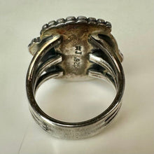 Load image into Gallery viewer, Vintage Waldeck Johnson Navajo Sterling Turquoise Flower Setting Ring sz 6
