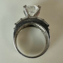 Load image into Gallery viewer, Ross Simons Sterling Simulated Diamond Stacked Look Ring sz 6
