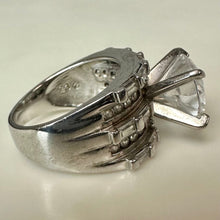 Load image into Gallery viewer, Ross Simons Sterling Simulated Diamond Stacked Look Ring sz 6
