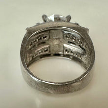 Load image into Gallery viewer, Ross Simons Sterling Simulated Diamond Stacked Look Ring sz 6
