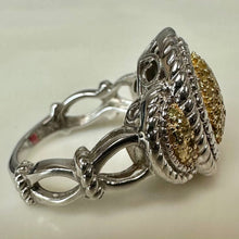 Load image into Gallery viewer, Joseph Schmid Affinity Sterling Pave Yellow Diamond Ring sz 6
