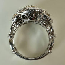 Load image into Gallery viewer, Joseph Schmid Affinity Sterling Pave Yellow Diamond Ring sz 6
