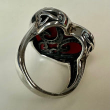 Load image into Gallery viewer, Vintage Sterling Carnelian Heart Ring sz 6
