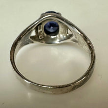 Load image into Gallery viewer, Sterling Marcasite Tanzanite Ring sz 8
