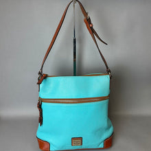 Load image into Gallery viewer, Dooney &amp; Bourke Turquoise Pebble Leather Crossbody Bag Purse w/ Dust Bag (11x12x4")
