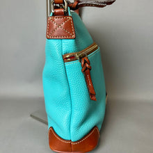Load image into Gallery viewer, Dooney &amp; Bourke Turquoise Pebble Leather Crossbody Bag Purse w/ Dust Bag (11x12x4")
