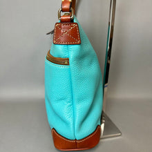 Load image into Gallery viewer, Dooney &amp; Bourke Turquoise Pebble Leather Crossbody Bag Purse w/ Dust Bag (11x12x4")
