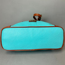Load image into Gallery viewer, Dooney &amp; Bourke Turquoise Pebble Leather Crossbody Bag Purse w/ Dust Bag (11x12x4")
