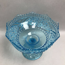 Load image into Gallery viewer, Richards &amp; Hartley 'Mikado' Blue Glass Compote (7.5x8.5)

