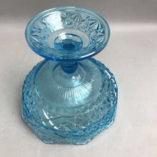 Load image into Gallery viewer, Richards &amp; Hartley 'Mikado' Blue Glass Compote (7.5x8.5)
