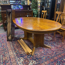 Load image into Gallery viewer, Oak Table w/2 18" Leaves AS IS (30x66x42)
