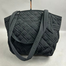 Load image into Gallery viewer, Vera Bradley Black Quilted Glenna Satchel Purse (12x15x5")

