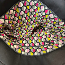 Load image into Gallery viewer, Vera Bradley Black Quilted Glenna Satchel Purse (12x15x5")
