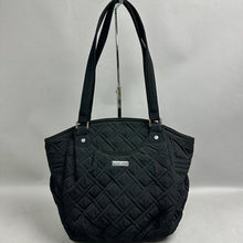 Load image into Gallery viewer, Vera Bradley Black Quilted Glenna Satchel Purse (12x15x5")
