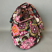 Load image into Gallery viewer, Vera Bradley Brown Multicolor Mod Floral Quilted Shoulder Bag Purse (11x14x5")
