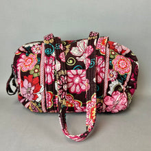 Load image into Gallery viewer, Vera Bradley Brown Multicolor Mod Floral Mini Duffel Shoulder Purse (8x12x4")

