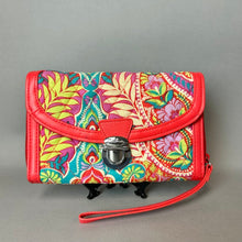 Load image into Gallery viewer, Vera Bradley Red Multicolor Print Ultimate Wristlet Wallet Clutch Purse (5x8")
