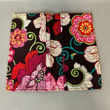 Load image into Gallery viewer, Vera Bradley Brown Multicolor Mod Floral Zip Around Wallet Clutch w/ Checkbook Cover As-Is (5x8")
