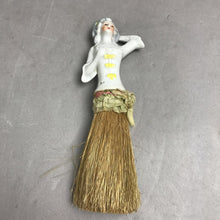 Load image into Gallery viewer, Vintage Porcelain Lady Half Doll Vanity Brush (8")
