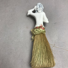 Load image into Gallery viewer, Vintage Porcelain Lady Half Doll Vanity Brush (8")
