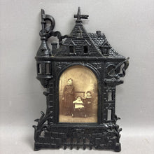 Load image into Gallery viewer, Cast Iron Castle/House Picture Frame w/ Childrens Portrait (12x8)
