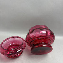 Load image into Gallery viewer, Fenton Cranberry Coin Dot Apothecary Jar (~7.5")
