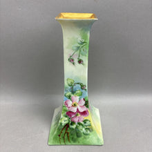 Load image into Gallery viewer, O&amp;EG Royal Austria Green/Floral Candlestick Holder (8")
