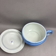 Load image into Gallery viewer, Vintage W.H. Grindley &amp; Co. Blue Ceramic Chamber Pot England (5x8)
