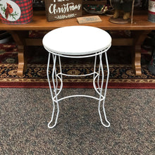Load image into Gallery viewer, White Stool with Metal Legs AS IS (18x14x14)
