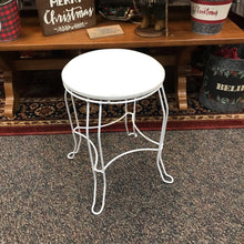 Load image into Gallery viewer, White Stool with Metal Legs AS IS (18x14x14)
