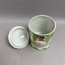 Load image into Gallery viewer, Antique Porcelain Condensed Milk Container Holder w/ Lid (6")
