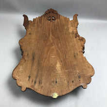 Load image into Gallery viewer, Victorian Carved Wood Wall Pocket / Mirror (25x15x4)
