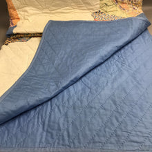 Load image into Gallery viewer, Handmade Multicolor Dresden Quilt with Blue Back (88x88)
