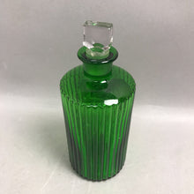 Load image into Gallery viewer, Antique Emerald Green Ribbed Apothecary Bottle (8")
