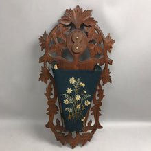Load image into Gallery viewer, Antique Victorian Carved Walnut Wall Pocket (24x12)
