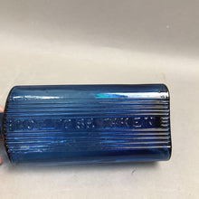 Load image into Gallery viewer, Vintage Cobalt Blue Empty Glass Poison Not to Be Taken Bottle (7")
