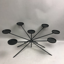 Load image into Gallery viewer, Starburst Black Metal 7 Candle Holder Fireplace Candelabra (11x24x15)
