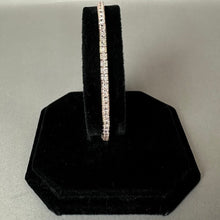 Load image into Gallery viewer, Rose Gold Plated Sterling Diamonique CZ Tennis Bracelet (7.25")
