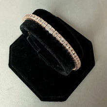 Load image into Gallery viewer, Rose Gold Plated Sterling Diamonique CZ Tennis Bracelet (7.25")
