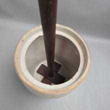 Load image into Gallery viewer, Love Field Potteries 2-Gallon Stoneware Butter Churn (~11.5x8x8)
