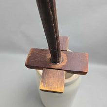 Load image into Gallery viewer, Love Field Potteries 2-Gallon Stoneware Butter Churn (~11.5x8x8)
